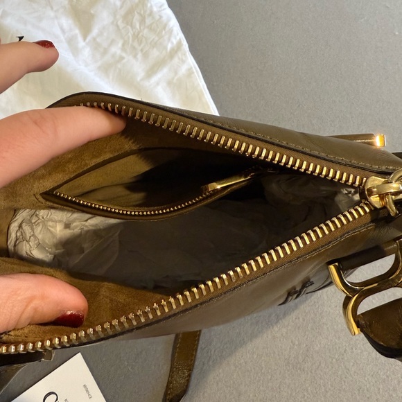 NWT Chloé Small Marcie Double Carry Bag in Dark Khaki - Picture 9 of 11